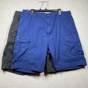 Levi Cargo Shorts Mens 40  Blue Black 9 in Inseam Bundle of 2 Utility Gorpcore